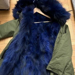 Mr & Mrs Italy sz M Army Blue Fur